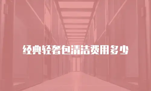 经典轻奢包清洁费用多少