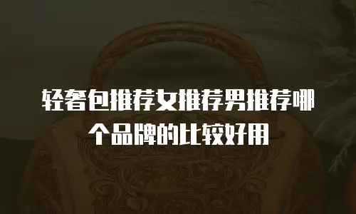 轻奢包推荐女推荐男推荐哪个品牌的比较好用