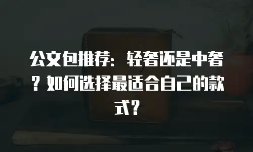 公文包推荐：轻奢还是中奢？如何选择最适合自己的款式？