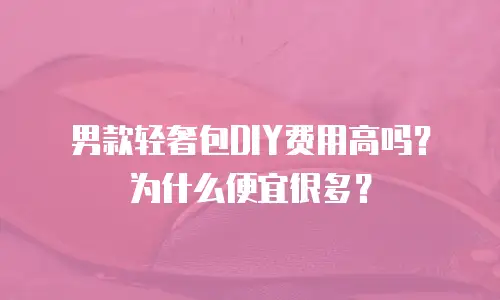 男款轻奢包DIY费用高吗？为什么便宜很多？