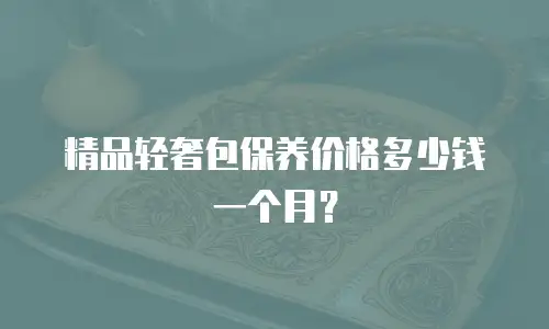精品轻奢包保养价格多少钱一个月？