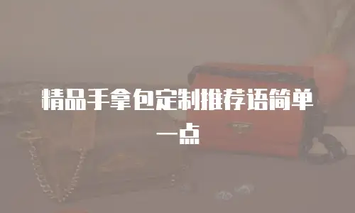 精品手拿包定制推荐语简单一点