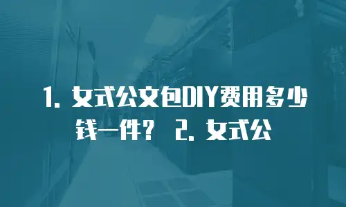 女式公文包diy费用多少钱一件