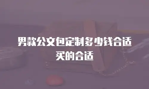 男款公文包定制多少钱合适买的合适
