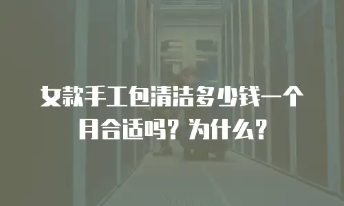 女款手工包清洁多少钱一个月合适吗？为什么？