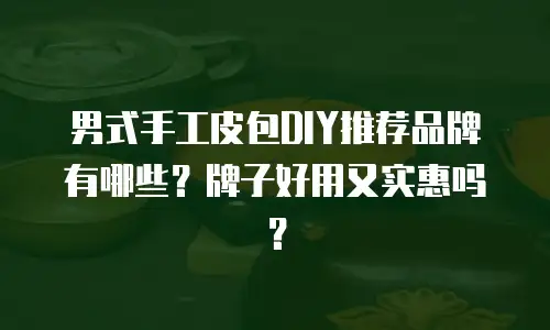 男式手工皮包DIY推荐品牌有哪些？牌子好用又实惠吗？