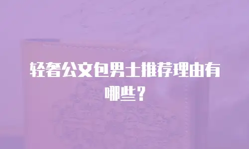 轻奢公文包男士推荐理由有哪些？