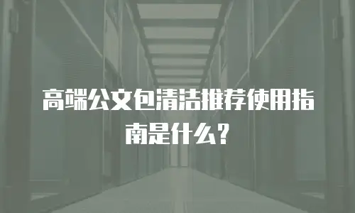 高端公文包清洁推荐使用指南是什么？