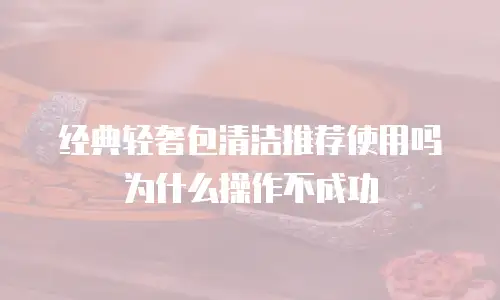 经典轻奢包清洁推荐使用吗为什么操作不成功