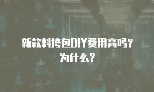 新款斜挎包DIY费用高吗？为什么？