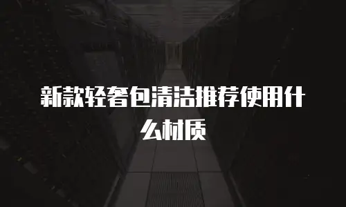 新款轻奢包清洁推荐使用什么材质