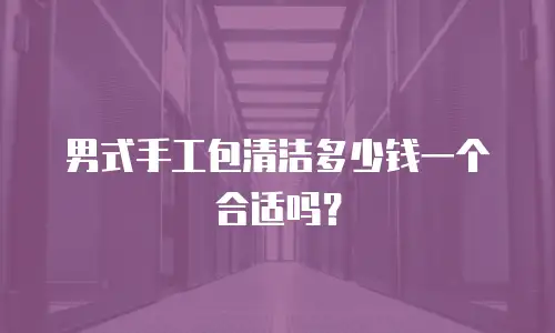 男式手工包清洁多少钱一个合适吗？