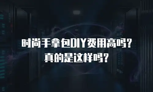 时尚手拿包DIY费用高吗？真的是这样吗？