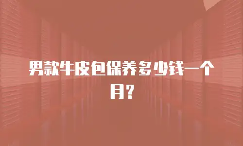 男款牛皮包保养多少钱一个月？