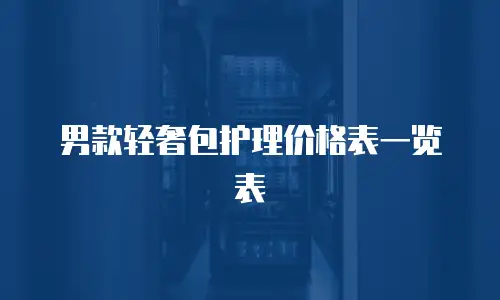 男款轻奢包护理价格表一览表