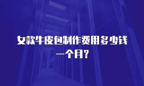 女款牛皮包制作费用多少钱一个月？