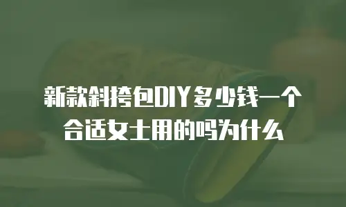 新款斜挎包DIY多少钱一个合适女士用的吗为什么