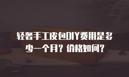 轻奢手工皮包DIY费用是多少一个月？价格如何？