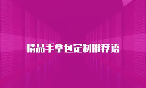 精品手拿包定制推荐语