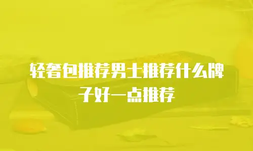 轻奢包推荐男士推荐什么牌子好一点推荐
