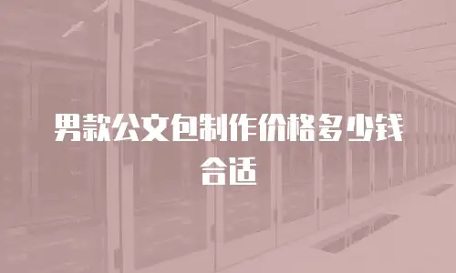 男款公文包制作价格多少钱合适