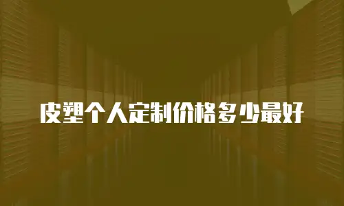 皮塑个人定制价格多少最好