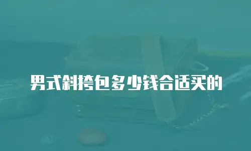 男式斜挎包多少钱合适买的