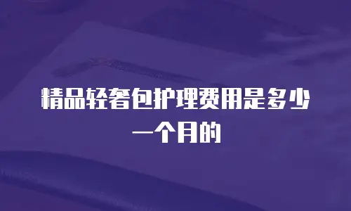 精品轻奢包护理费用是多少一个月的