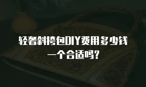 轻奢斜挎包DIY费用多少钱一个合适吗？
