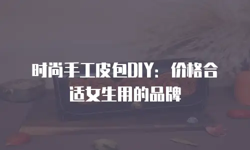 时尚手工皮包DIY：价格合适女生用的品牌