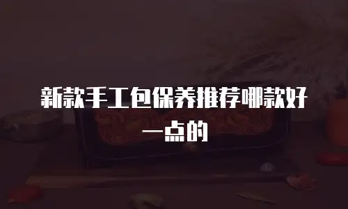 新款手工包保养推荐哪款好一点的