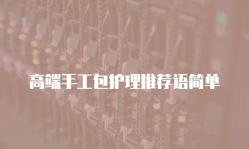 高端手工包护理推荐语简单
