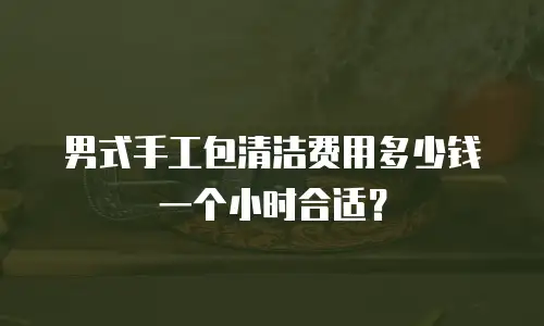 男式手工包清洁费用多少钱一个小时合适？