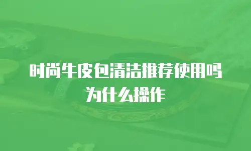 时尚牛皮包清洁推荐使用吗为什么操作