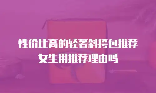 性价比高的轻奢斜挎包推荐女生用推荐理由吗