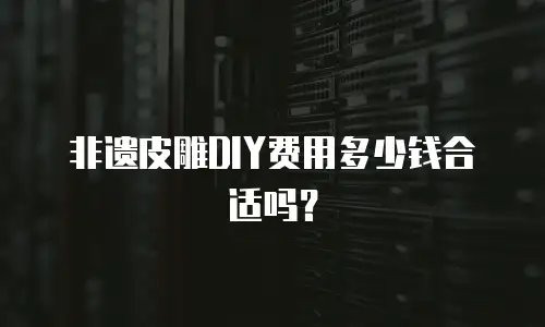 非遗皮雕DIY费用多少钱合适吗？
