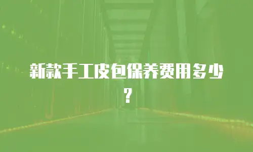 新款手工皮包保养费用多少？