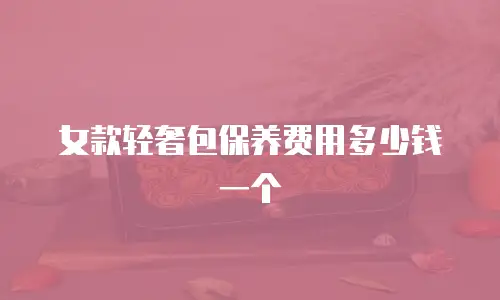 女款轻奢包保养费用多少钱一个