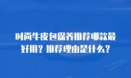 时尚牛皮包保养推荐哪款最好用？推荐理由是什么？