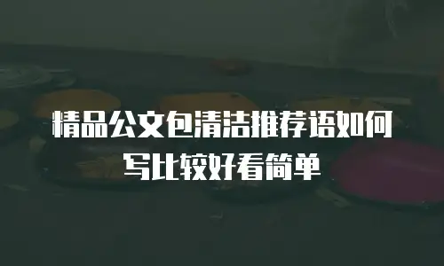 精品公文包清洁推荐语如何写比较好看简单