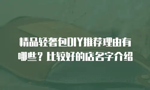 精品轻奢包DIY推荐理由有哪些？比较好的店名字介绍