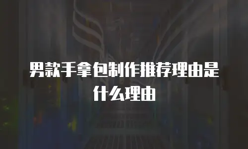 男款手拿包制作推荐理由是什么理由