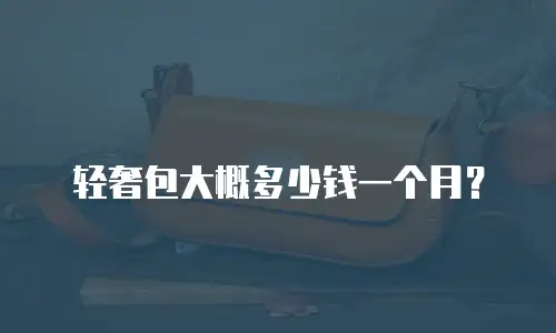 轻奢包大概多少钱一个月？