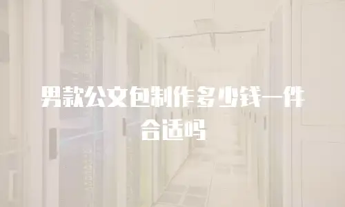男款公文包制作多少钱一件合适吗