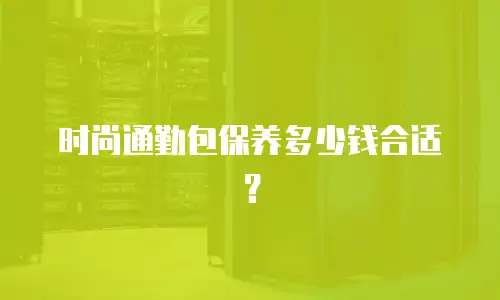 时尚通勤包保养多少钱合适？
