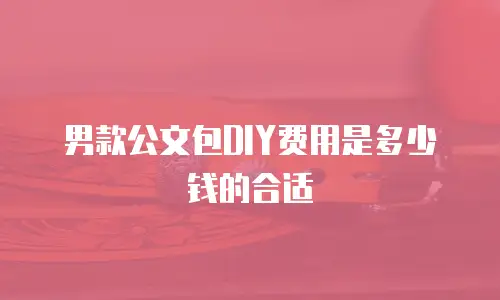 男款公文包DIY费用是多少钱的合适