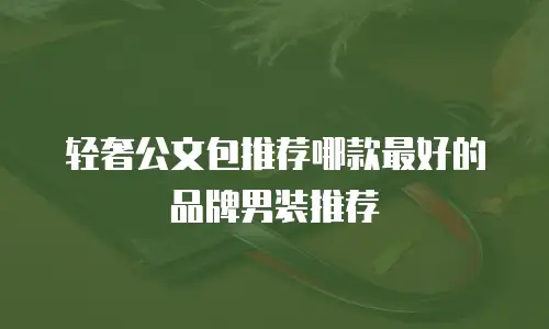 轻奢公文包推荐哪款最好的品牌男装推荐