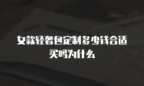 女款轻奢包定制多少钱合适买吗为什么