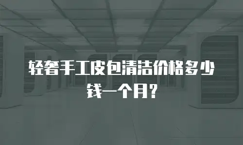 轻奢手工皮包清洁价格多少钱一个月？