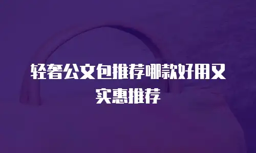 轻奢公文包推荐哪款好用又实惠推荐